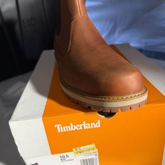 Timberland Britton Road Chelsea Boots Men's 10.5 Rust Full Grain - Picture 2 of 6